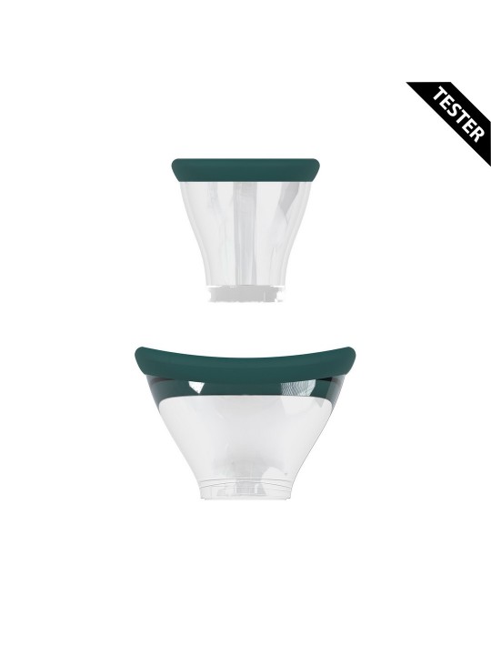 TESTER BOMBA RECARREGÁVEL PARA VULVA E SEIOS EXQUISITE FOREST GREEN PUMPED