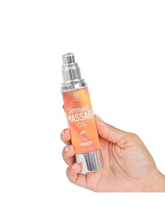 ÓLEO DE MASSAGEM AROMA PÊSSEGO 50 ML SECRET PLAY