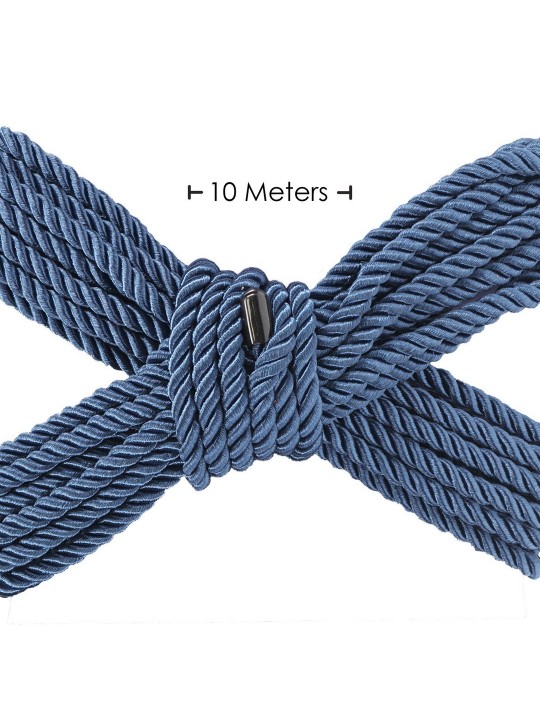 CORDA DE POLIÉSTER PARA BONDAGE 32.8 FT / 10 M AZUL MARINHO OUCH!