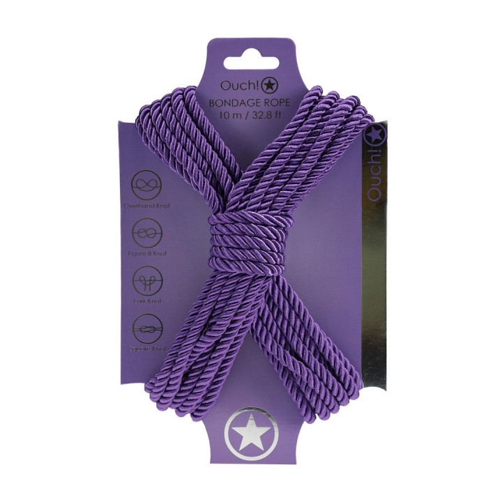 CORDA DE POLIÉSTER PARA BONDAGE 32.8 FT /10 M ROXO OUCH!