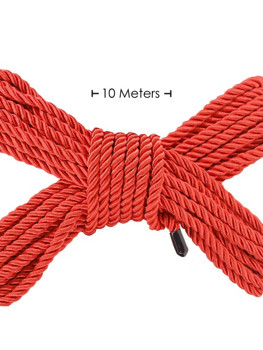 CORDA DE POLIÉSTER PARA BONDAGE 32.8 FT /10 M VERMELHO OUCH!