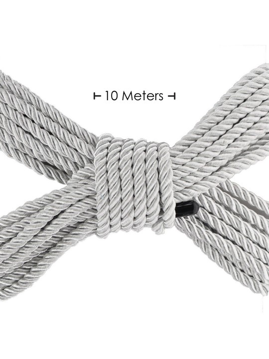 CORDA DE POLIÉSTER PARA BONDAGE 32.8 FT /10 M PRATA OUCH!