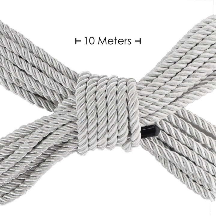 CORDA DE POLIÉSTER PARA BONDAGE 32.8 FT /10 M PRATA OUCH!