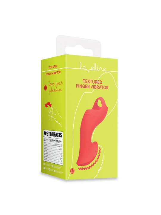 VIBRADOR DE DEDO COM TEXTURA SUNRISE RED LOVELINE