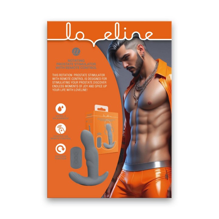 INFOGRAFIA ROTATING PROSTATE STIMULATOR WITH REMOTE CONTROL LOVE130GRY LOVELINE