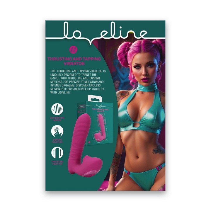 INFOGRAFIA THRUSTING AND TAPPING VIBRATOR LOVE131PNK EN LOVELINE