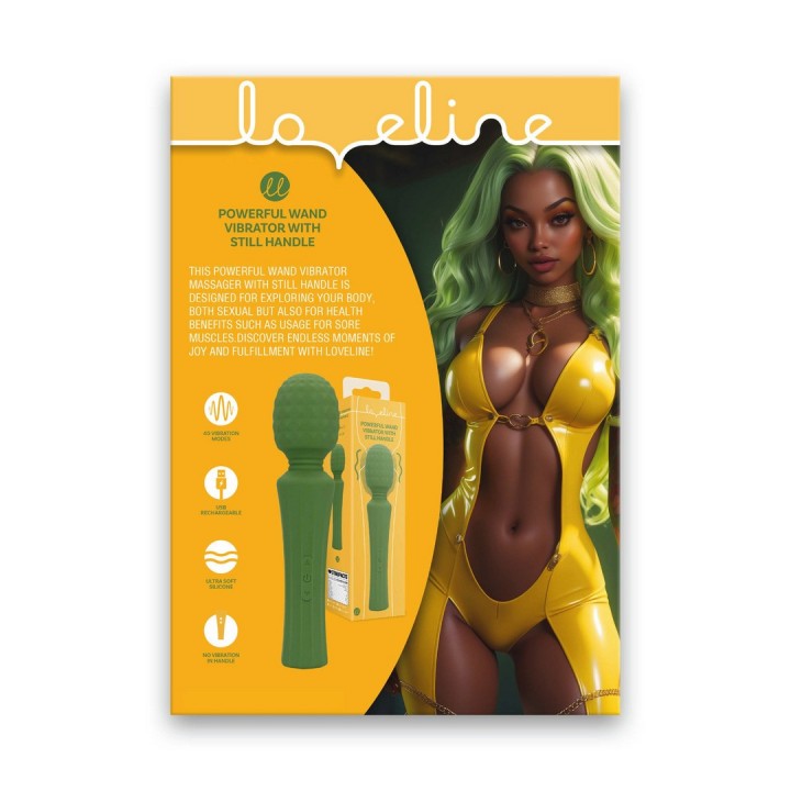 INFOGRAFIA POWERFUL WAND VIBRATOR WITH STILL HANDLE LOVE133GRN EN LOVELINE