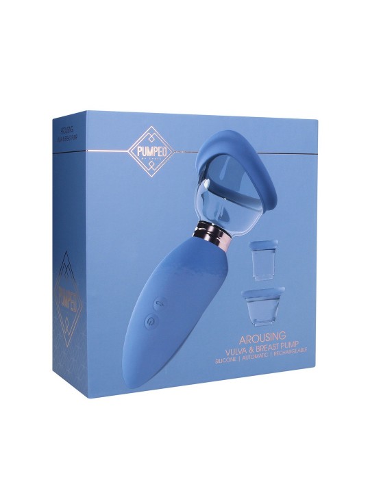 BOMBA PARA VULVA E SEIOS AROUSING BLUE PUMPED