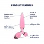 DILDO DE VIDRO COM PLUG TRIPLE CRYSTAL 2 ROSA SATISFYER