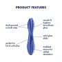 DILDO DE VIDRO DAZZLING CRYSTAL 2 AZUL SATISFYER