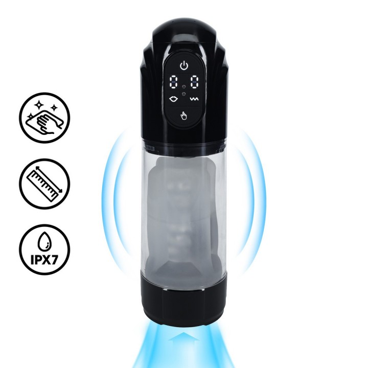 BOMBA MASTURBADORA AUTOMÁTICA TECHNOTHRUST PRETA PUMPED