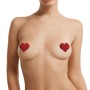 CONJUNTO DE 3 TAPA MAMILOS CROSS STAR HEART VERMELHO LE DÉSIR