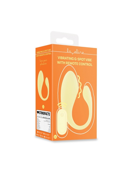 VIBRATING G-SPOT VIBE WITH REMOTE CONTROL - YELLOW