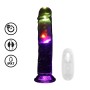 LED VIBRATING STRAIGHT COCK - 8 / 20 CM - TRANSPARENT