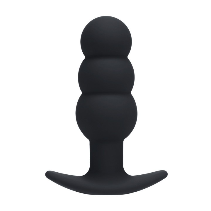 PLUG ANAL EM SILICONE COM VIBRAÇÃO TRI BULB PRETO LEVELZ