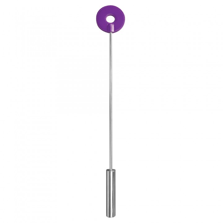 CHIBATA OUCH! LEATHER CIRCLE TIPPED METAL CROP ROXA