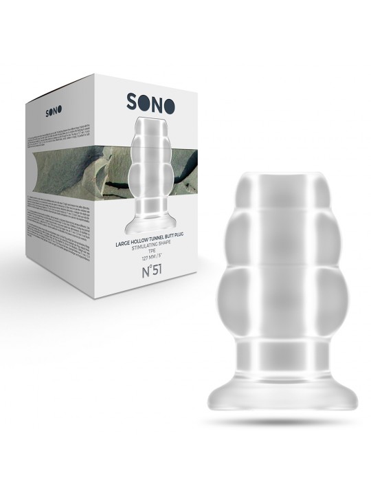 PLUG ANAL LARGE HOLLOW TUNNEL SONO Nº51 TRANSPARENTE