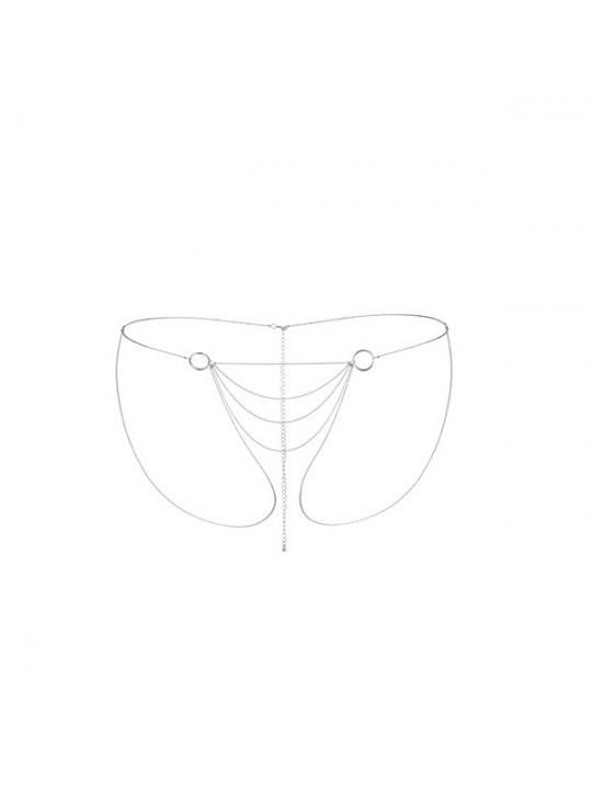 COLAR CORPORAL CULOTTE THE MAGNIFIQUE COLLECTION BIJOUX INDISCRETS PRATEADO