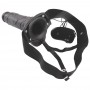 STRAP-ON OCO COM VIBRAÇÃO E TESTÍCULOS REAL RAPTURE AIR FEELING 8 PRETO