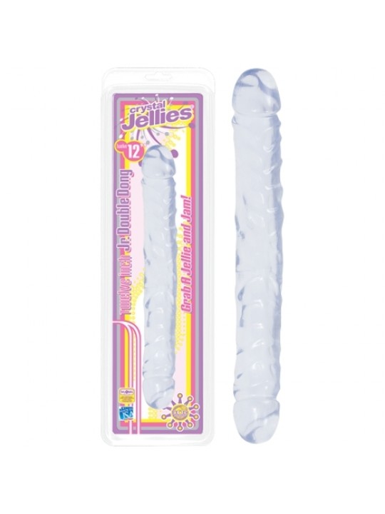 DILDO DUPLO JR. DOUBLE DONG 12'' TRANSPARENTE