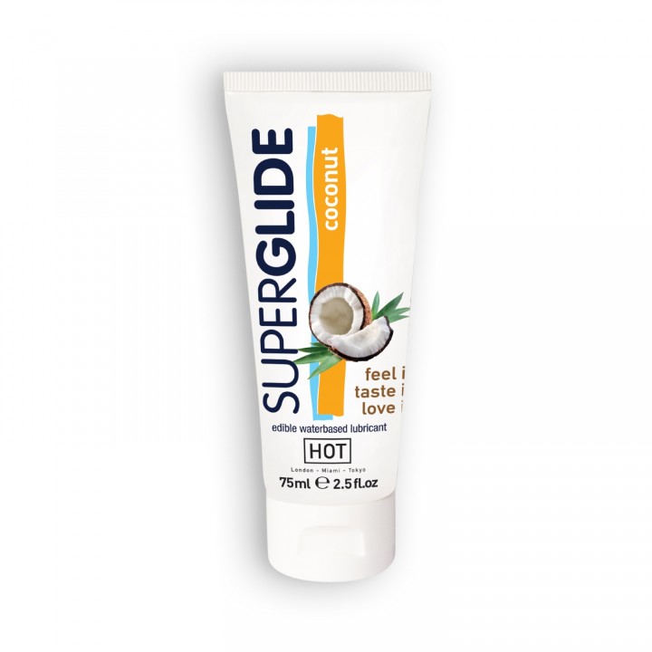 LUBRIFICANTE COMESTÍVEL HOT? SUPERGLIDE CÔCO 75ML