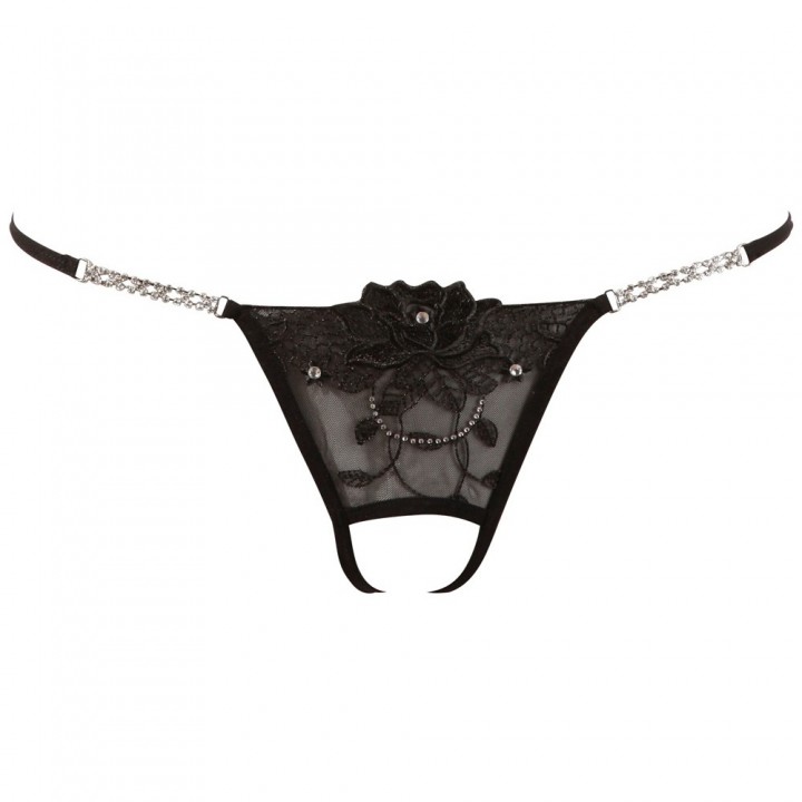 TANGA RHINESTONES COM ABERTURA - 36-38 S/M