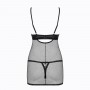 CAMISA DE NOITE E TANGA REDELLA OBSESSIVE PRETA - 36-38 S/M