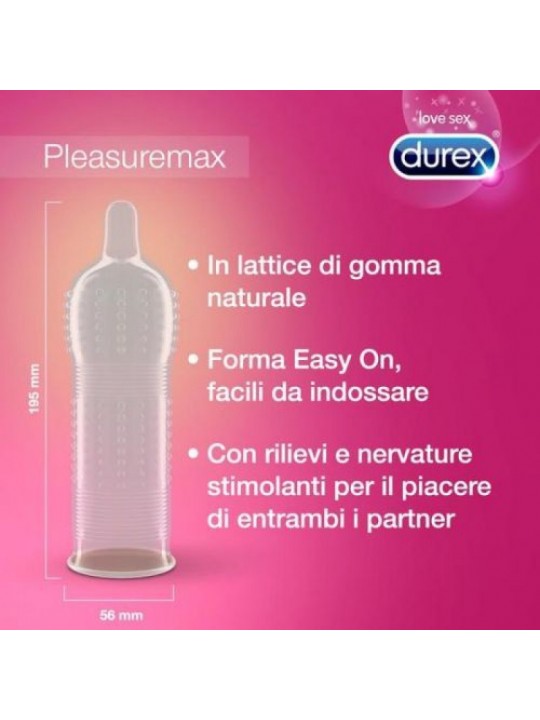 PRESERVATIVOS DUREX PLEASUREMAX 6 UNIDADES
