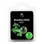 BOLAS LUBRIFICANTES BEIJÁVEIS BRAZILIAN BALLS SABOR A MENTA 2 X 4GR
