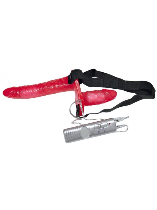 STRAP-ON DUPLO COM VIBRAÇÃO BAD KITTY