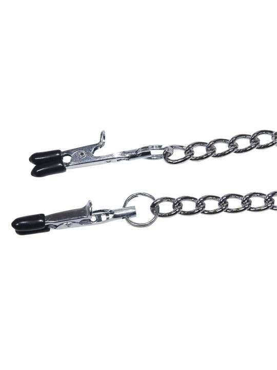 CORRENTE COM PINÇAS PARA OS MAMILOS E CLITÓRIS FETISH COLLECTION