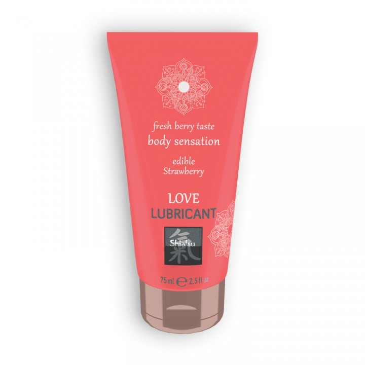 LUBRIFICANTE BEIJÁVEL LOVE LUBRICANT COM SABOR A MORANGO SHIATSU? 75ML