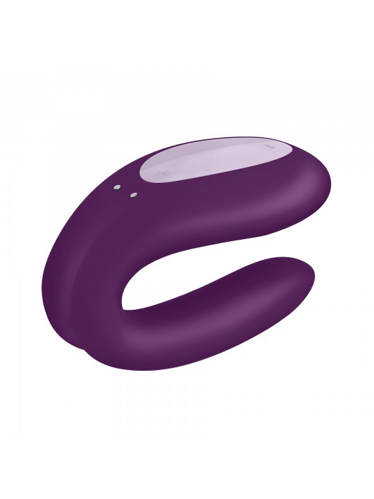VIBRADOR DOUBLE JOY COM APP SATISFYER ROXO