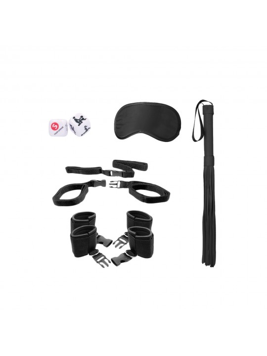 KIT DE RESTRIÇÃO BED POST BINDINGS RESTRAINT KIT OUCH! PRETO