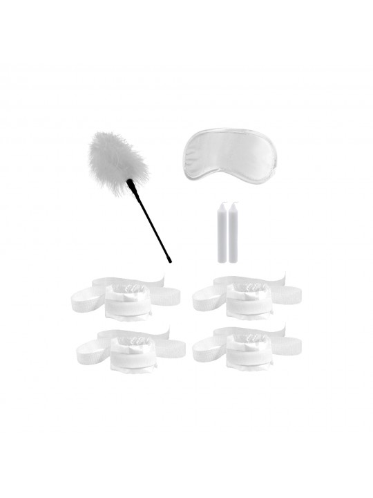 KIT DE RESTRIÇÃO HONEYMOON BONDAGE KIT OUCH! BRANCO
