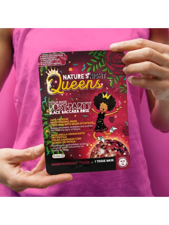 MÁSCARA DE TECIDO FACIAL ANTI-FADIGA NATURE?S QUEENS POST PARTY 25ML
