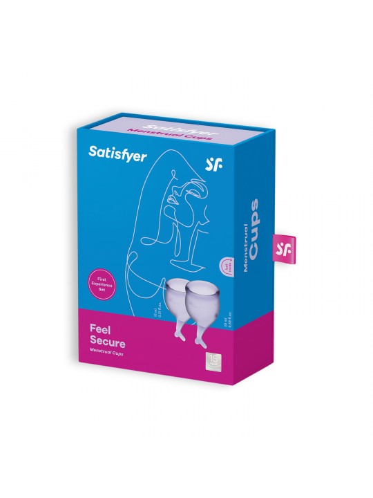 CONJUNTO DE 2 COPOS MENSTRUAIS FEEL SECURE SATISFYER LILÁS