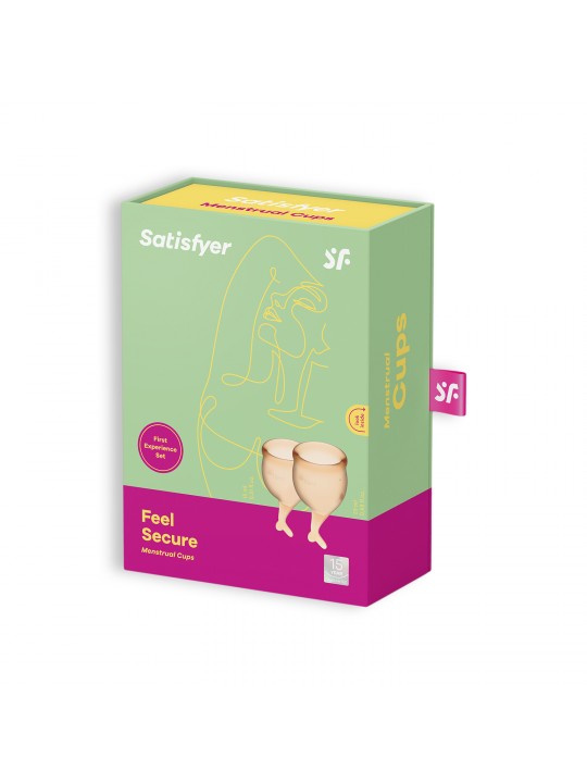 CONJUNTO DE 2 COPOS MENSTRUAIS FEEL SECURE SATISFYER LARANJA