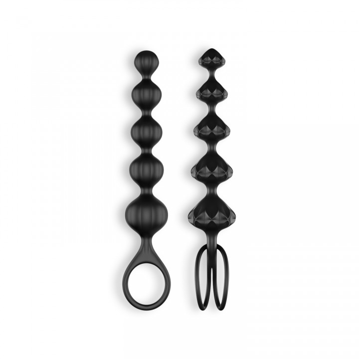 CONJUNTO DE 2 TIRAS LOVE BEADS SATISFYER PRETAS