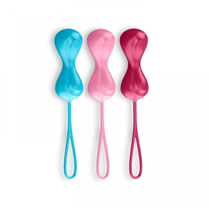 CONJUNTO DE 3 BOLAS BEN-WA POWER BALLS SATISFYER COLORIDAS