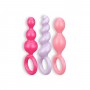 CONJUNTO DE 3 PLUGS ANAIS BOOTY CALL SATISFYER COLORIDOS CONJUNTO DE 3 PLUGS ANAIS BOOTY CALL SATISFYER COLORIDOS