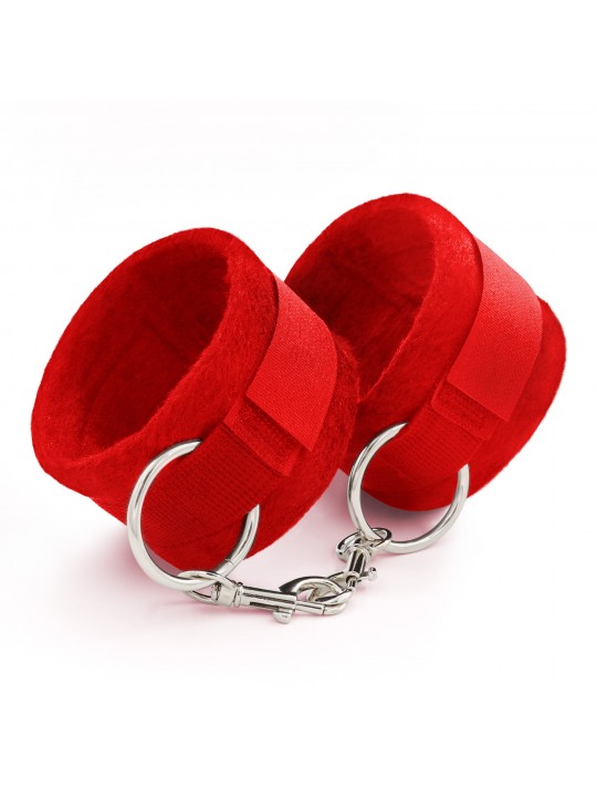 ALGEMAS DE VELCRO TOUGH LOVE COM CORRENTE DE 40CM EXTRA CRUSHIOUS VERMELHAS