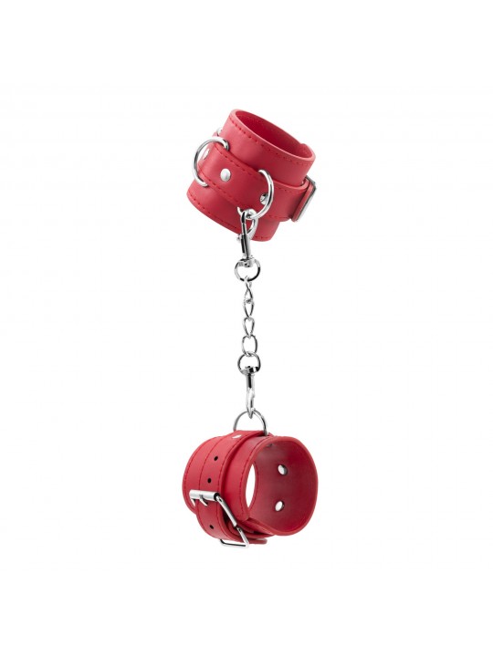 ALGEMAS DE COURO BONDAGE LOVE CRUSHIOUS VERMELHAS