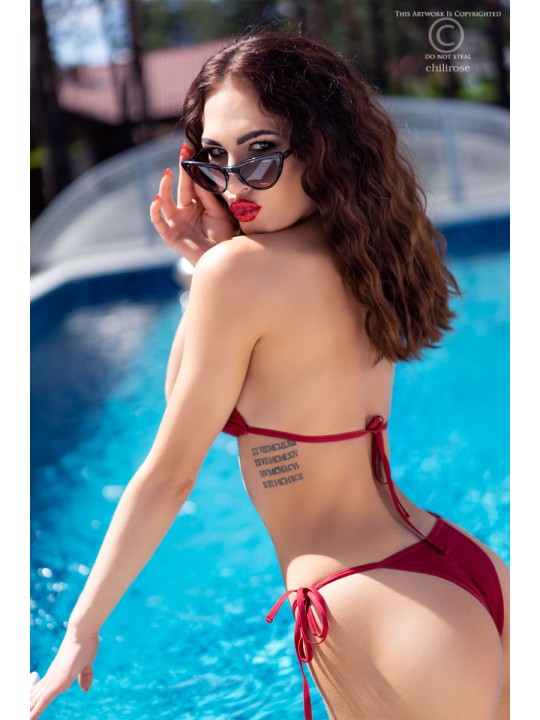 CONJUNTO DE BIQUÍNI CR-4449 VERMELHO - 36-38 S/M