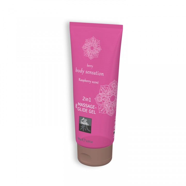 GEL DE MASSAGEM E LUBRIFICANTE 2EM1 COM SABOR A FRAMBOESA SHIATSU? 200ML