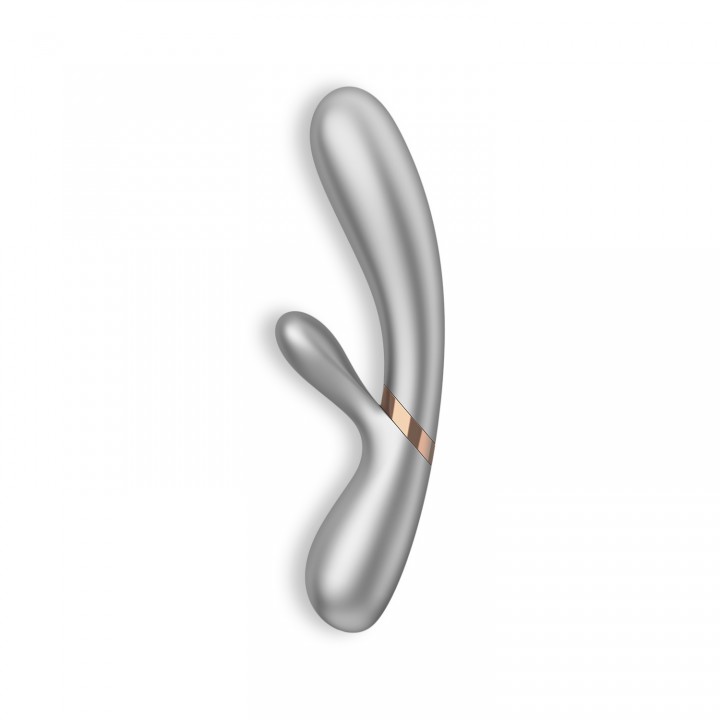 VIBRADOR HOT LOVER COM APP SATISFYER CINZA - CHAMPANHE