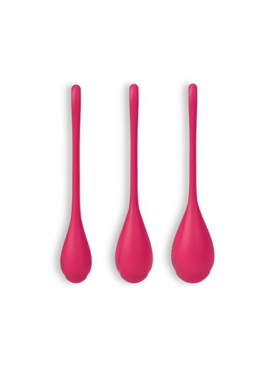 CONJUNTO DE 3 BOLAS KEGEL YONI POWER 1 SATISFYER VERMELHAS
