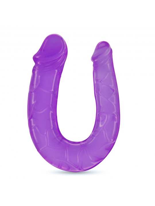 DEEP DIVER DILDO DUPLO COM LUBRIFICANTE ANAL 50ML CRUSHIOUS ROXO
