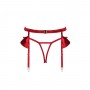 CINTO DE LIGAS E TANGA COM ABERTURA NA VIRILHA RUBINESA OBSESSIVE - 36-38 S/M