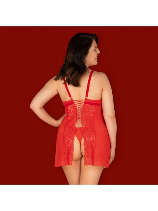 CAMISA DE NOITE E TANGA BLOSSMINA TAMANHO QUEEN OBSESSIVE - 48-50 4XL/5XL